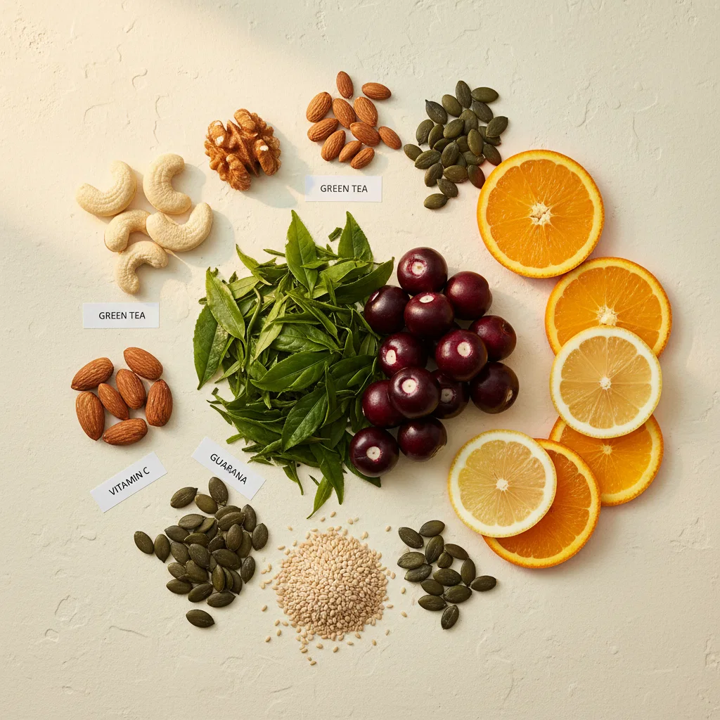 Vlakke opname van plantaardige ingrediënten
